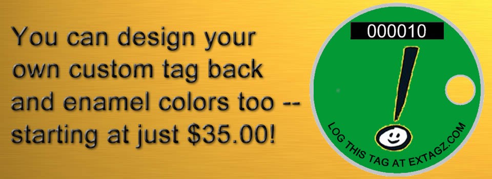 You can design your own back - and enamel colors too!